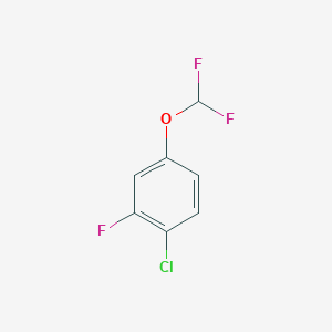 molecular formula C7H4ClF3O B1402188 1-Chloro-4-(difluoromethoxy)-2-fluorobenzene CAS No. 1404194-91-7