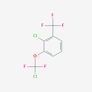 molecular formula C8H3Cl2F5O B1402195 2-Chloro-1-[chloro(difluoro)methoxy]-3-(trifluoromethyl)benzene CAS No. 1417567-93-1