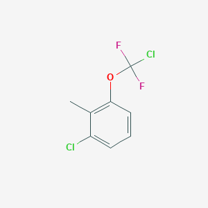 molecular formula C8H6Cl2F2O B1402196 1-Chloro-3-[chloro(difluoro)-methoxy]-2-methyl-benzene CAS No. 1404195-21-6