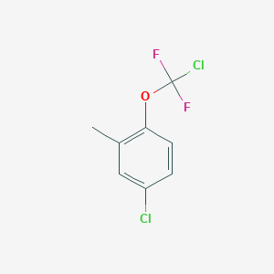 molecular formula C8H6Cl2F2O B1402198 4-Chloro-1-[chloro(difluoro)-methoxy]-2-methyl-benzene CAS No. 1404194-37-1