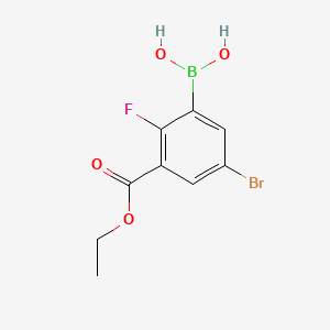 (5-Bromo-3-(ethoxycarbonyl)-2-fluorophenyl)boronic acid