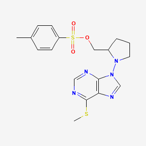 {1-[6-(Methylsulfanyl)-9H-purin-9-yl]pyrrolidin-2-yl}methyl 4-methylbenzene-1-sulfonate