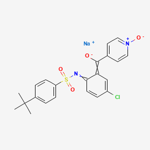 Sodium;[6-(4-tert-butylphenyl)sulfonylimino-3-chlorocyclohexa-2,4-dien-1-ylidene]-(1-oxidopyridin-1-ium-4-yl)methanolate