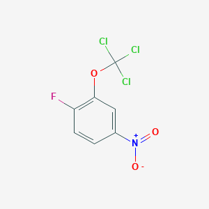 molecular formula C7H3Cl3FNO3 B1402203 1-Fluoro-4-nitro-2-(trichloromethoxy)benzene CAS No. 1404195-20-5