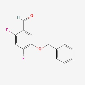 molecular formula C14H10F2O2 B14022063 5-(Benzyloxy)-2,4-difluorobenzaldehyde 