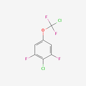 molecular formula C7H2Cl2F4O B1402207 2-Chloro-5-[chloro(difluoro)methoxy]-1,3-difluoro-benzene CAS No. 1417566-88-1