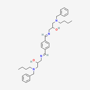 1-[Benzyl(butyl)amino]-3-[[4-[[3-[benzyl(butyl)amino]-2-hydroxypropyl]iminomethyl]phenyl]methylideneamino]propan-2-ol