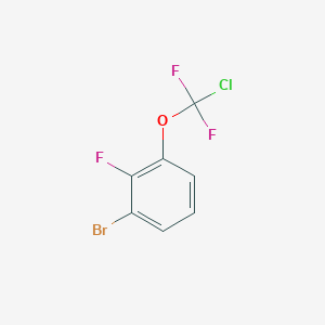 molecular formula C7H3BrClF3O B1402219 1-Bromo-3-[chloro(difluoro)-methoxy]-2-fluoro-benzene CAS No. 1417569-15-3