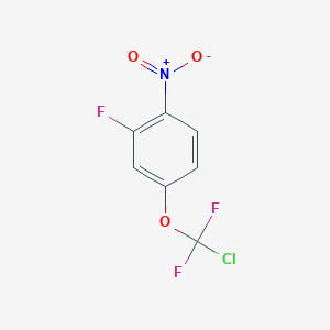 molecular formula C7H3ClF3NO3 B1402221 4-[Chloro(difluoro)methoxy]-2-fluoro-1-nitro-benzene CAS No. 1404194-21-3