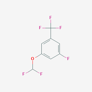 molecular formula C8H4F6O B1402222 1-(Difluoromethoxy)-3-fluoro-5-(trifluoromethyl)benzene CAS No. 1417567-62-4