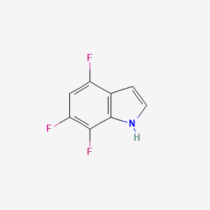 molecular formula C8H4F3N B14022222 4,6,7-trifluoro-1H-indole 