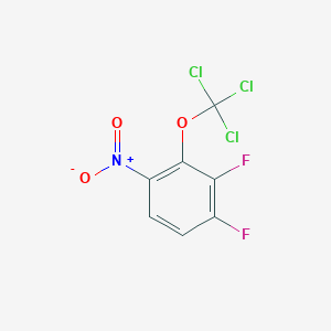 molecular formula C7H2Cl3F2NO3 B1402225 1,2-Difluoro-4-nitro-3-(trichloromethoxy)benzene CAS No. 1417569-29-9