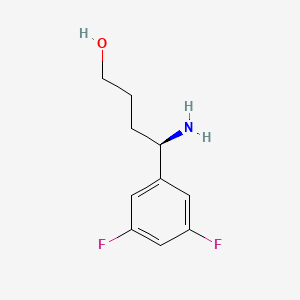 molecular formula C10H13F2NO B14022267 (R)-4-Amino-4-(3,5-difluorophenyl)butan-1-ol 