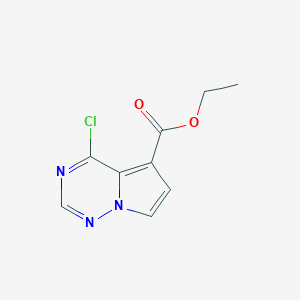 molecular formula C9H8ClN3O2 B1402228 Ethyl 4-chloropyrrolo[2,1-F][1,2,4]triazine-5-carboxylate CAS No. 1408064-98-1