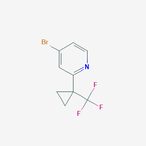 molecular formula C9H7BrF3N B1402229 4-Bromo-2-(1-(trifluoromethyl)cyclopropyl)pyridine CAS No. 1395492-90-6