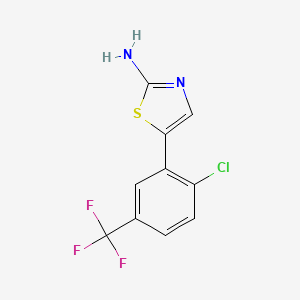 5-(2-Chloro-5-(trifluoromethyl)phenyl)thiazol-2-amine