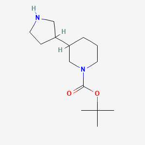 B1402231 Tert-butyl 3-(pyrrolidin-3-YL)piperidine-1-carboxylate CAS No. 1314776-19-6