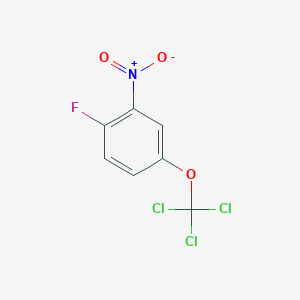 molecular formula C7H3Cl3FNO3 B1402234 1-Fluoro-2-nitro-4-(trichloromethoxy)benzene CAS No. 1404193-60-7