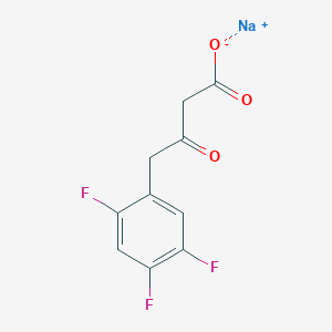 molecular formula C10H6F3NaO3 B14022368 Sodium 3-oxo-4-(2,4,5-trifluorophenyl)butanoate 