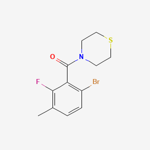 molecular formula C12H13BrFNOS B14022380 (6-Bromo-2-fluoro-3-methylphenyl)(thiomorpholino)methanone 