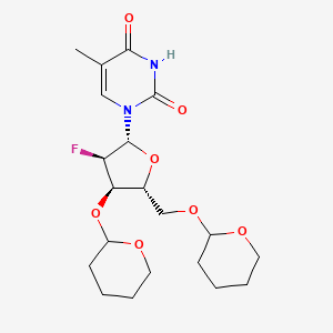 1-((2R,3R,4R,5R)-3-Fluoro-4-((tetrahydro-2H-pyran-2-YL)oxy)-5-(((tetrahydro-2H-pyran-2-YL)oxy)methyl)tetrahydrofuran-2-YL)-5-methylpyrimidine-2,4(1H,3H)-dione