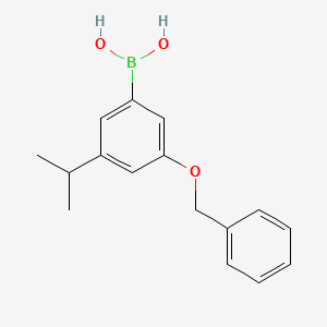 molecular formula C16H19BO3 B14022386 (3-(Benzyloxy)-5-isopropylphenyl)boronic acid 