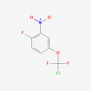 molecular formula C7H3ClF3NO3 B1402240 4-[Chloro(difluoro)methoxy]-1-fluoro-2-nitro-benzene CAS No. 146780-22-5