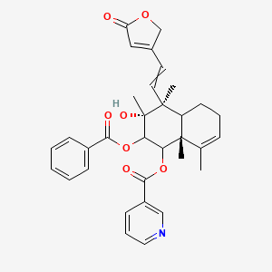 [(3R,4S,8aR)-2-benzoyloxy-3-hydroxy-3,4,8,8a-tetramethyl-4-[2-(5-oxo-2H-furan-3-yl)ethenyl]-2,4a,5,6-tetrahydro-1H-naphthalen-1-yl] pyridine-3-carboxylate