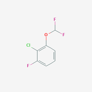 molecular formula C7H4ClF3O B1402241 2-Chloro-1-(difluoromethoxy)-3-fluoro-benzene CAS No. 1404193-54-9