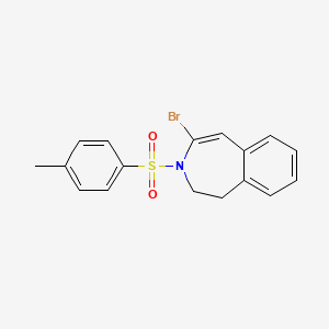 molecular formula C17H16BrNO2S B14022424 4-Bromo-3-[(4-methylphenyl)sulfonyl]-2,3-dihydro-1h-3-benzazepine CAS No. 15294-66-3