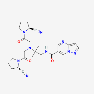 N-(2-(bis(2-((S)-2-cyanopyrrolidin-1-yl)-2-oxoethyl)amino)-2-methylpropyl)-2-methylpyrazolo[1,5-a]pyrimidine-6-carboxamide