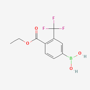 molecular formula C10H10BF3O4 B14022445 (4-(Ethoxycarbonyl)-3-(trifluoromethyl)phenyl)boronic acid 