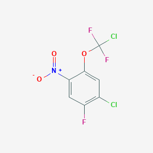 molecular formula C7H2Cl2F3NO3 B1402246 1-Chloro-5-[chloro(difluoro)methoxy]-2-fluoro-4-nitro-benzene CAS No. 1417567-96-4