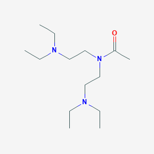 molecular formula C14H31N3O B14022463 n,n-Bis[2-(diethylamino)ethyl]acetamide CAS No. 5441-23-6