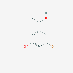 molecular formula C9H11BrO2 B14022476 1-(3-Bromo-5-methoxyphenyl)ethan-1-ol 