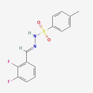 molecular formula C14H12F2N2O2S B14022489 N-[(E)-(2,3-difluorophenyl)methylideneamino]-4-methylbenzenesulfonamide 