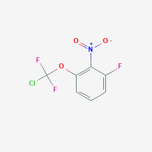 molecular formula C7H3ClF3NO3 B1402249 1-[Chloro(difluoro)methoxy]-3-fluoro-2-nitro-benzene CAS No. 1404193-86-7