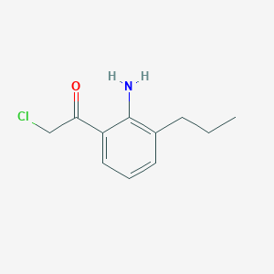B140225 1-(2-Amino-3-propylphenyl)-2-chloroethanone CAS No. 128600-54-4