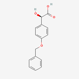 molecular formula C15H14O4 B14022503 (R)-2-(4-(benzyloxy)phenyl)-2-hydroxyacetic acid 