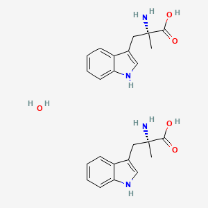 molecular formula C24H30N4O5 B14022514 (R)-alpha-Methyltryptophan hemihydrate 