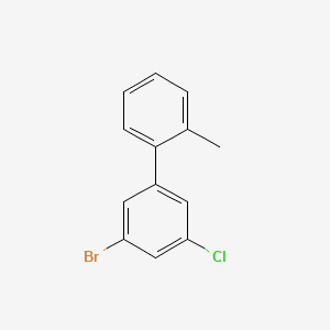 molecular formula C13H10BrCl B14022540 3'-Bromo-5'-chloro-2-methyl-1,1'-biphenyl 