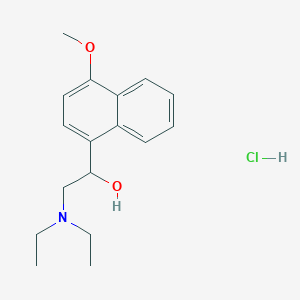 molecular formula C17H24ClNO2 B14022562 2-Diethylamino-1-(4-methoxynaphthalen-1-yl)ethanol CAS No. 6284-56-6