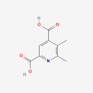 molecular formula C9H9NO4 B14022569 5,6-Dimethylpyridine-2,4-dicarboxylic acid 