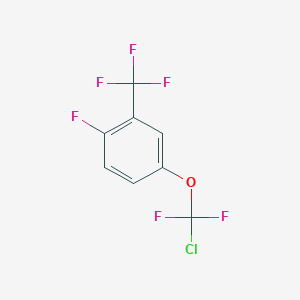 molecular formula C8H3ClF6O B1402257 4-[Chloro(difluoro)methoxy]-1-fluoro-2-(trifluoromethyl)benzene CAS No. 1417567-57-7