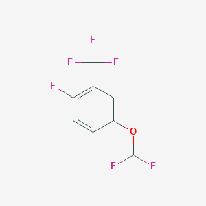 molecular formula C8H4F6O B1402258 4-(Difluoromethoxy)-1-fluoro-2-(trifluoromethyl)benzene CAS No. 1417566-45-0