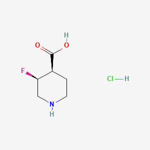 (3S,4R)-3-fluoropiperidine-4-carboxylic acid;hydrochloride