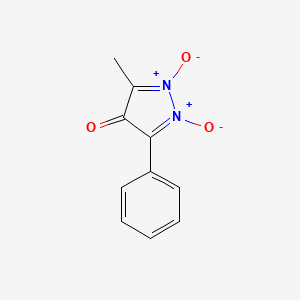 molecular formula C10H8N2O3 B14022586 3-Methyl-1,2-dioxo-5-phenyl-4H-1lambda~5~,2lambda~5~-pyrazol-4-one CAS No. 16901-38-5