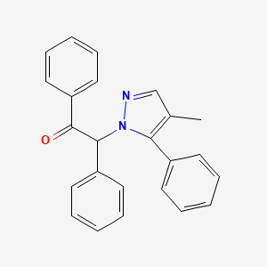 2-(4-Methyl-5-phenyl-1H-pyrazol-1-yl)-1,2-diphenylethan-1-one