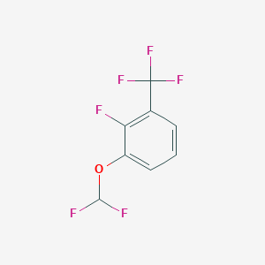 molecular formula C8H4F6O B1402260 1-(Difluoromethoxy)-2-fluoro-3-(trifluoromethyl)benzene CAS No. 1417569-57-3