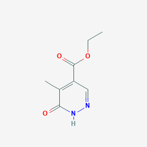 molecular formula C8H10N2O3 B14022618 ethyl 5-methyl-6-oxo-1H-pyridazine-4-carboxylate CAS No. 64882-62-8